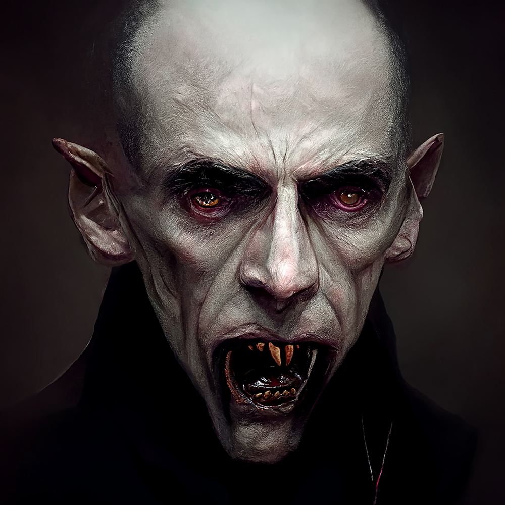 A Nosferatu-style vampire
