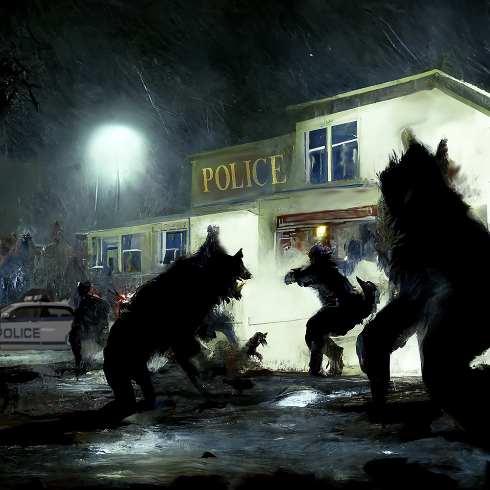 Werewolf Fight at the Police Station